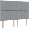 Image de Vidaxl tête de lit led gris clair 160 cm tissu