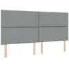 Image de Vidaxl tête de lit led gris clair 200 cm tissu