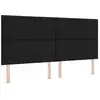 Image de Vidaxl tête de lit led noir 200 cm tissu