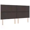 Image de Vidaxl tête de lit led gris clair 200 cm tissu