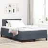 Image de Lit À Ressorts Avec Matelas Gris Foncé 120 X 190 Cm Velours Vidaxl