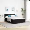 Image de Lit À Ressorts Avec Tête De Lit Noir 140 X 190 Cm Velours Vidaxl