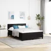 Image de vidaXL Lit à ressorts avec matelas Noir 140 x 190 cm Velours 3339172
