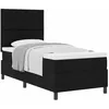 Image de vidaXL Lit à ressorts avec matelas Noir 100 x 200 cm tissu 3339443