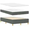 Image de Vidaxl lit à ressorts avec matelas gris foncé 120 x 190 cm tissu