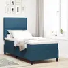 Image de Lit À Ressorts Avec Matelas Bleu Foncé 90 X 190 Cm Velours Vidaxl