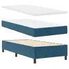 Image de Vidaxl lit à ressorts avec matelas bleu foncé 90 x 190 cm velours