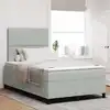 Image de Lit À Ressorts Avec Tête De Lit Gris Clair 120 X 190 Cm Velours Vidaxl