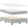 Image de Vidaxl lit à ressorts avec matelas gris clair 120 x 190 cm velours