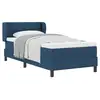 Image de Vidaxl lit à ressorts avec matelas bleu 80 x 200 cm tissu