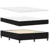 Image de Vidaxl lit à ressorts avec matelas noir 160 x 200 cm tissu