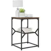 Image de Vidaxl table d'appoint chêne fumé 41 x 40 x 60 cm