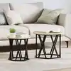 Image de Table D'appoint 2 Pcs Chêne Sonoma Bois D'ingénierie Et Acier Vidaxl