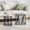 Image de Tables d appoint empilables 2 pcs Gris Sonoma en bois reconstitué