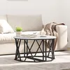 Image de Table basse - Gris Sonoma - 80x80x42 cm - Bois reconstitué - Style contemporain