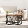 Image de Table Basse - Bois Ancien - 80x80 cm - Finition Huilé - Style Contemporain