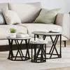 Image de Tables gigognes 3 pcs Bois d ingénierie gris sonoma