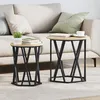 Image de Tables d appoint 2 pcs en bois d ingénierie chêne Sonoma