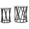 Image de Vidaxl table basse 2 pcs gris sonoma bois d'ingénierie et acier