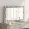 Image de Coiffeuse Vidaxl Miroir de vanité avec miroir Gris béton 80 x 55 x 18 cm