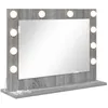 Image de Miroir de vanité décoratif - vidaXL - Gris Sonoma - 60x45x18 cm - Rectangulaire - Verre clair - Facile à entretenir