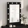 Image de Miroir De Vanité Rectangulaire Chêne Noir 70 X 50 X 18 Cm Vidaxl