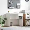 Image de Bureau Avec Tiroir Blanc 90 X 49 X 75 Cm Bois D'ingénierie Vidaxl