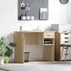 Image de Bureau Chêne Sonoma 90 X 49 X 75 Cm Bois D'ingénierie Vidaxl