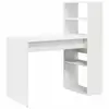 Image de Vidaxl bureau avec étagère blanc 113 x 54 x 120 cm bois d'ingénierie