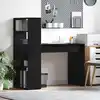 Image de Bureau Chêne Noir 113 X 54 X 120 Cm Bois D'ingénierie Vidaxl
