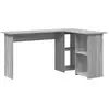 Image de Vidaxl bureau gris sonoma 142 x 102 x 73 cm bois d'ingénierie