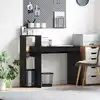Image de Bureau Chêne Noir 100 X 40 X 90 Cm Bois D'ingénierie Vidaxl