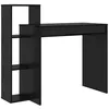 Image de Bureau dordinateur compact - vidaXL - Chêne Noir - 100x40x90 cm - Trois étagères - Bois dingénierie