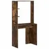Image de Vidaxl bureau chêne fumé bois d'ingénierie 78,5 x 37 x 154,5 cm
