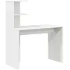Image de Vidaxl bureau avec étagère blanc 102 x 50 x 124 cm bois d'ingénierie