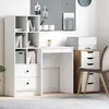 Image de vidaXL Bureau blanc 60 x 40 x 76 cm en bois dingénierie   bureau droit compact
