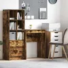 Image de Bureau droit vidaXL chêne fumé 60x40x76 cm en bois dingénierie