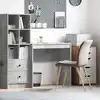 Image de Bureau Gris Béton 80 X 40 X 76 Cm Vidaxl