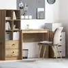 Image de Bureau Chêne Artisanal 80 X 40 X 76 Cm Vidaxl