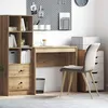 Image de VIDAXL Bureau chêne artisanal 80 x 40 x 76 cm - Bois dingénierie style scandinave