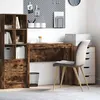 Image de Bureau droit VIDAXL chêne fumé 90 x 40 x 76 cm   compact avec rangement