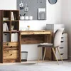 Image de VIDAXL Bureau contemporain bois ancien 90 x 40 x 76 cm avec compartiment de rangement