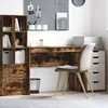 Image de Bureau - rehausse bureau Vidaxl Bureau Chêne fumé 100 x 40 x 76 cm