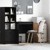 Image de vidaXL Bureau chêne noir 60 x 50 x 76 cm en bois dingénierie   bureau droit compact