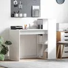 Image de Bureau blanc avec étagère 108 x 55 x 1035 cm   Bois dingénierie