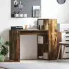 Image de Bureau Chêne Fumé 108 X 55 X 103.5 Cm Bois D'ingénierie Vidaxl