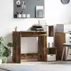 Image de Bureau Chêne Fumé 106 X 41 X 88.5 Cm Bois D'ingénierie Vidaxl