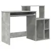 Image de Vidaxl bureau gris béton 120,5 x 44 x 88,5 cm bois d'ingénierie