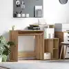 Image de Bureau Chêne Artisanal 120,5 X 44 X 88,5 Cm Bois D'ingénierie Vidaxl