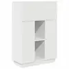Image de Vidaxl bureau blanc 71.5 x 31.5 x 106.5 cm bois d'ingénierie